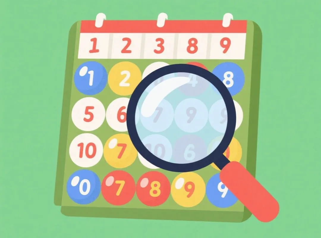 开奖与号码查询插画
